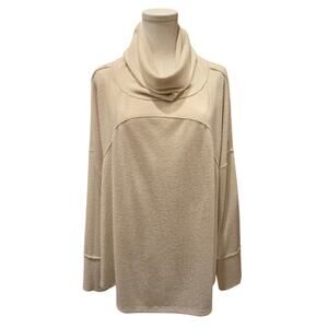 143 Story by Line Up Cowl Neck Sweater Soft Cream Medium Oversized